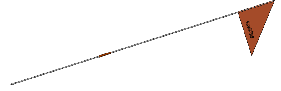 Qeridoo velopiekabes drošības karogs